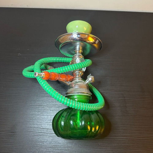 Hookah new unused 25cm with glass base and metal