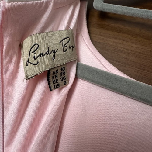 Lindy Bop dress with lemon print, like new, pink, size UK10