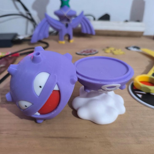 Koffing Inspired 3D Printed Mosquito Coil Holder with Smoke Effect