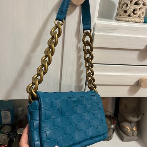 Zara leather shoulder bag new with tags