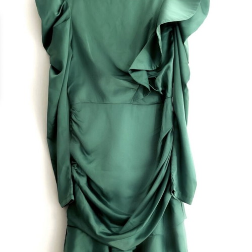 Satin Dress Alyson New, multicolor green, size M