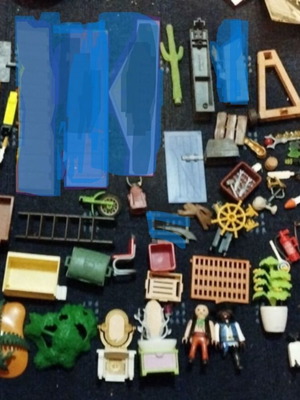 Playmobil 50 parts used, western, kids, medieval, weapons, greenery set