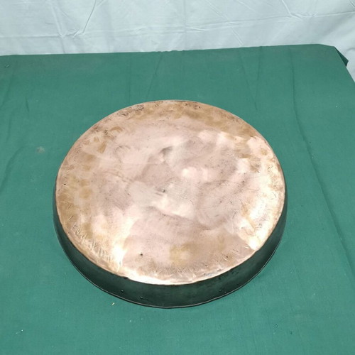 Hammered copper tray used, 1920s era