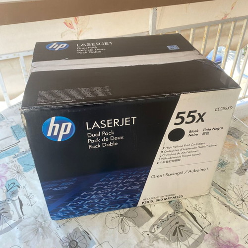 HP 55X Black CE255XD toner dual pack new, original