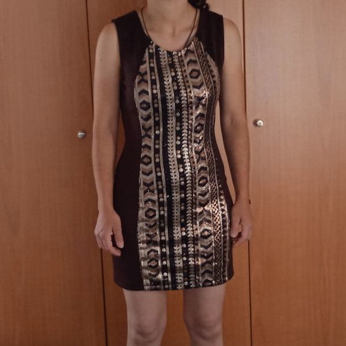 Dress Italian made with sequins, used, size small