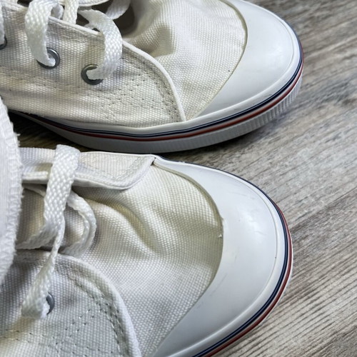 U.S. Polo Assn. high top sneakers white canvas used, men's size 9.5