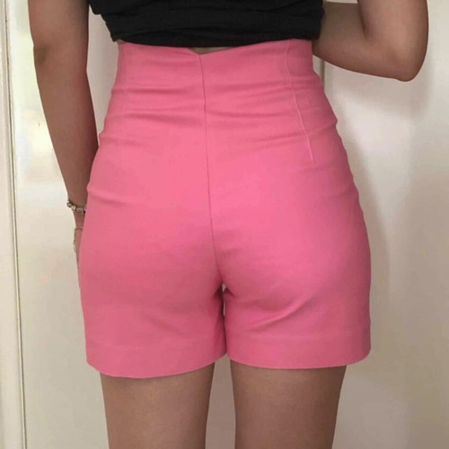 Stradivarius high-waist shorts, pink