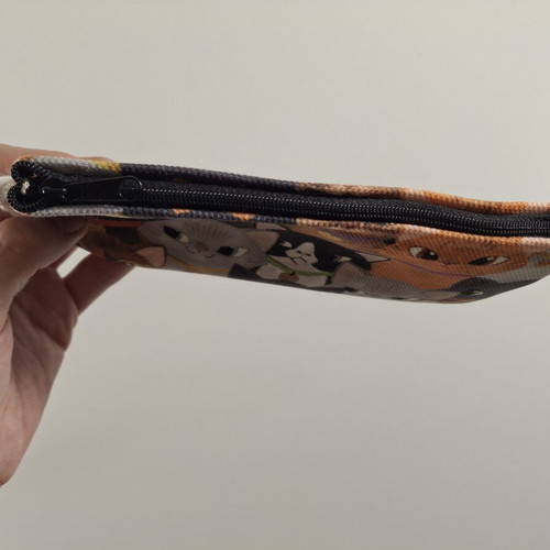Handmade wallet with cat design, multicolor, new