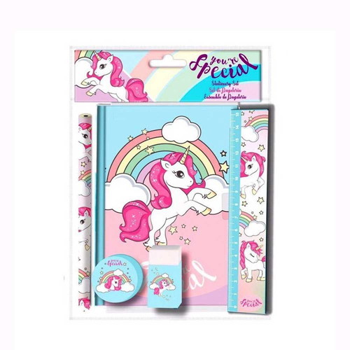 Unicorn children's stationery set 5pcs new