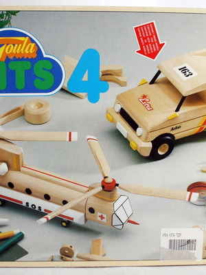 Vintage 90's Goula Kits 4 wooden construction toy Spain like new