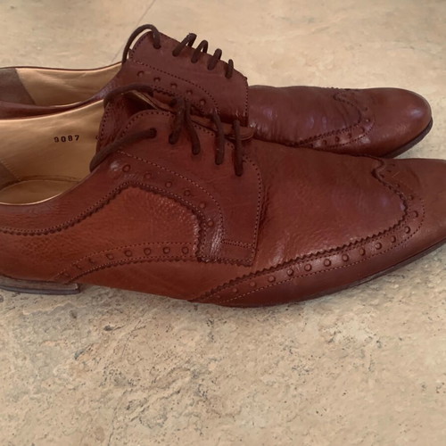 Kalogirou leather dress shoes, brown, size 46