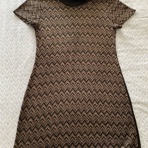 Derpouli blouse dress like new, black and brown, wool size M
