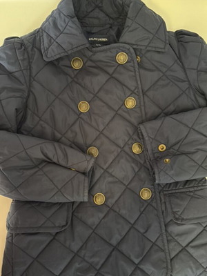 Ralph Lauren girls jacket, like new, blue quilted design