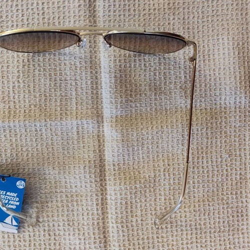 Solo-Solis NDL6243 sunglasses new, gold finish, brown/grey lenses