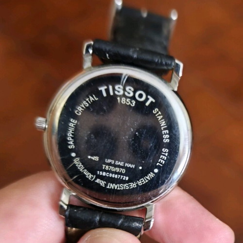 Tissot vintage mens watch T870/970 like new, black and white