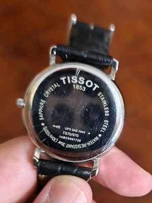 Tissot ρολόι vintage ανδρικό T870/970 σαν καινούργιο, μαύρο και άσπρο
