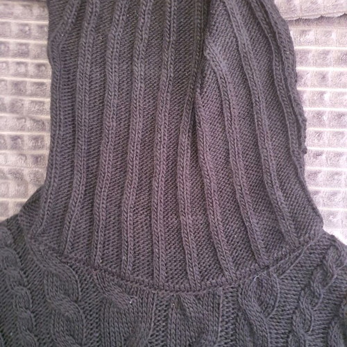 Wool turtleneck sweater dress new, black, one size