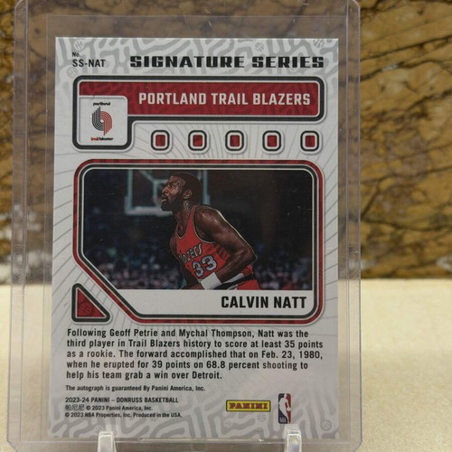 2023-24 Panini Donruss NBA Basketball Signature Series Calvin Natt Silver Autograph card new