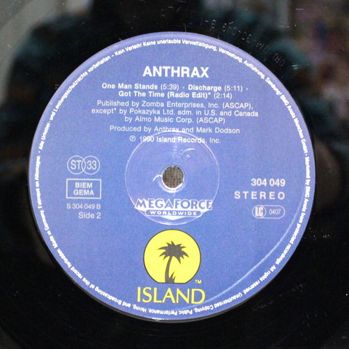 Anthrax Persistence Of Time 2 × Vinyl LP Album used