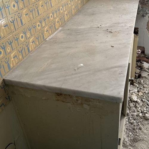 Marble kitchen countertop used, sturdy natural stone 1.49m x 51cm