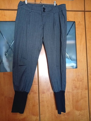 Iso Unique Edition women's vintage pants gray herringbone size L like new
