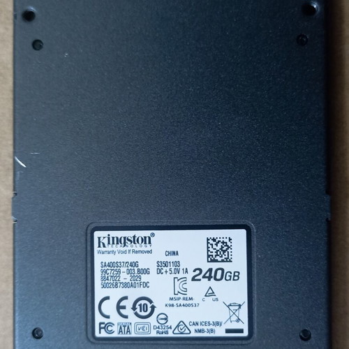 Kingston SA400S37/240G SSD 240GB, 80% υγεία