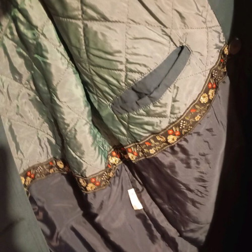 Trench coat men's green size L like new