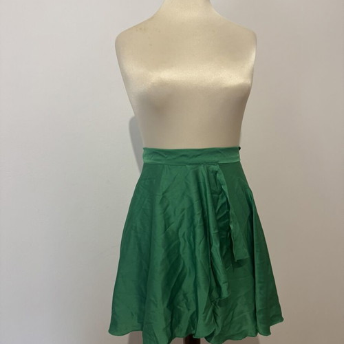 Satin skirt new, green, one size, ties like a pareo