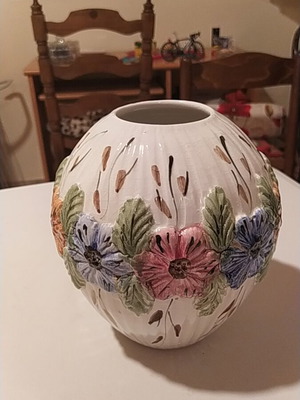 Handmade ceramic vase from the 70s used