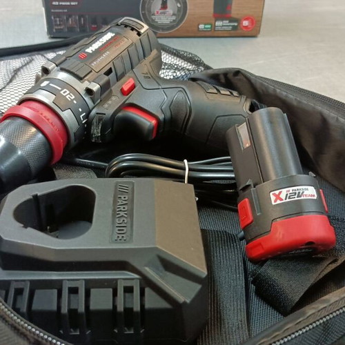 Parkside PBSPA 12 E4 12V cordless drill with battery and charger new