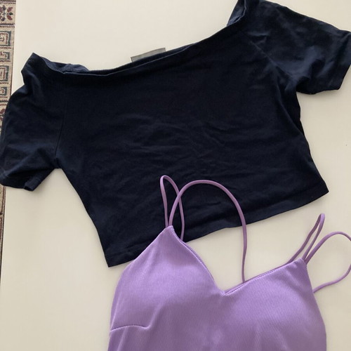 Blouses like new, pack of 2, blue and purple, size S
