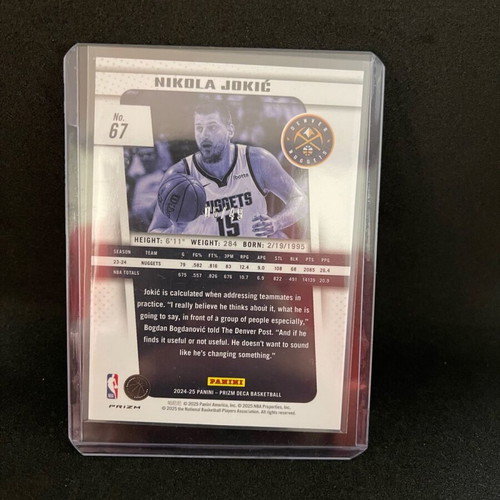 Jokic Orange Prizm used, number 49