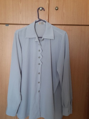 Women's long shirt used, viscose, gray, size XL