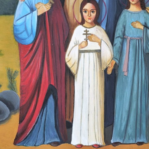 Agiosofia icon used, handmade egg tempera on wood