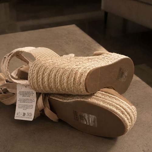 Asos Espadrille Wedge Sandals Size EU 41 New Beige