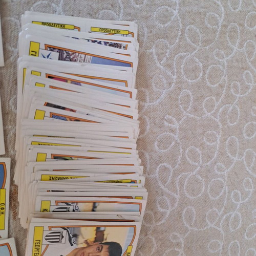 Panini 97 stickers used, collectible, about 100 pieces