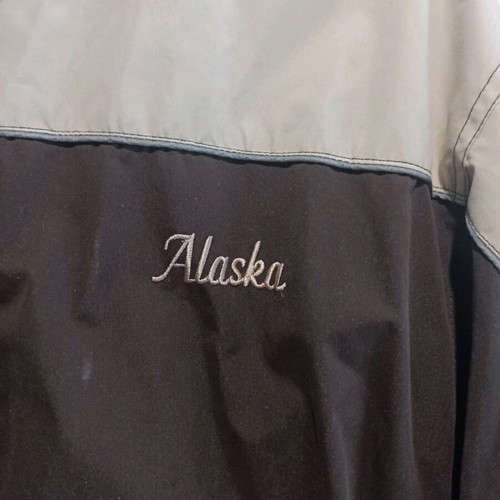 Alaska fleece jacket used, beige and brown, size L