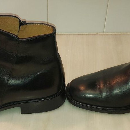 Petridis men's leather ankle boots size 42 used, black
