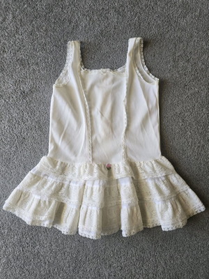 Slip dress sugar color used, kids Her Majesty size 4, 1960