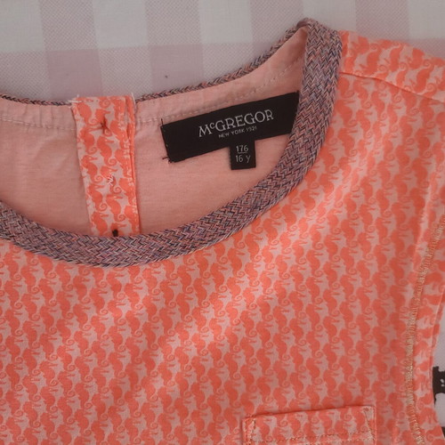 Mac Gregor girls' blouse new, orange sleeveless, size 176 cm