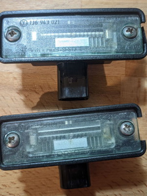 Polo 6N2 2001 license plate light used, set of 2 pieces