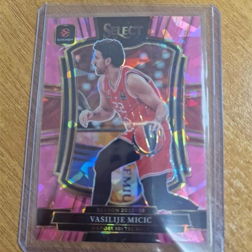 Panini Euroleague Select Hapoel Tel Aviv Micic Pink Prizm new plus 2 cards gift