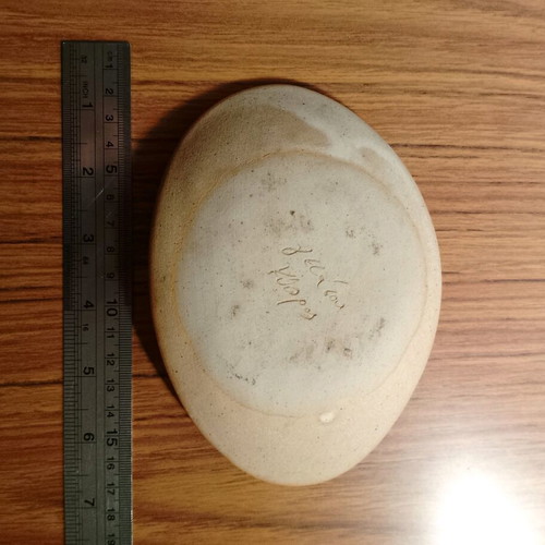 Cypriot ceramic lace imprint used with Hello Cyprus inscription
