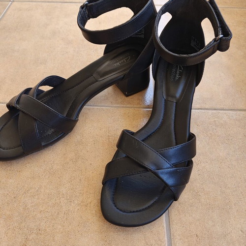Clarks sandals, black, size 42