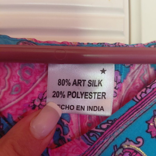 Indian Boho Maxi Dress Art Silk turquoise purple fuchsia like new