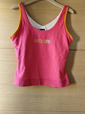 Nike Dri-FIT Studio72 sports top like new, size L, fuchsia and orange