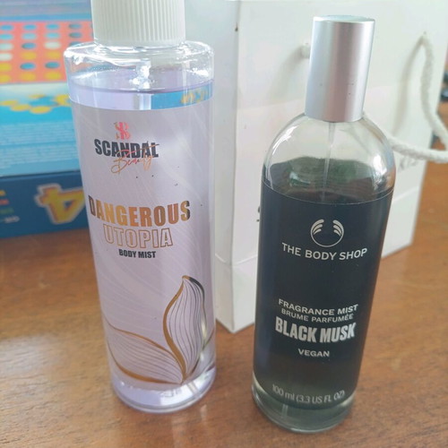 Dangerous Utopia and The Body Shop Black Musk perfumes, new and lightly used