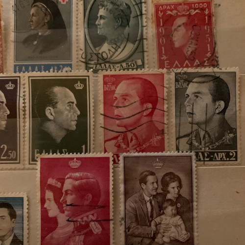 Stamp collection kings of Greece like new, 19 pieces