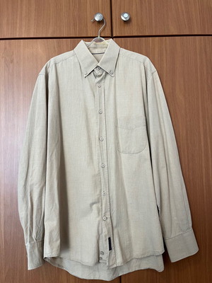 Oxford Company Men's Linen Shirt Beige Large Like New