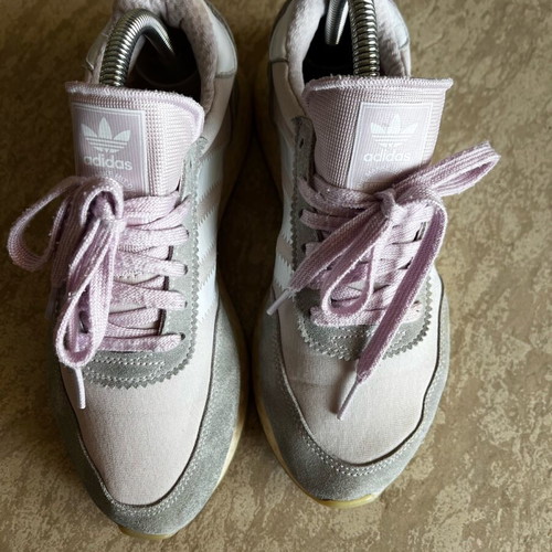 Adidas Original athletic shoes like new, size 37-37.5, pink and grey suede